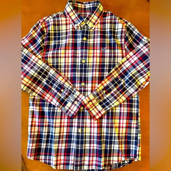 NWT, Boys Vineyard Vines plaid button down, S - Picture 1 of 3